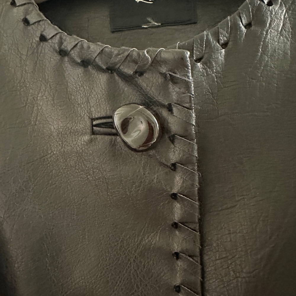 Rails - Faux Leather Cropped Jacket - Black Sz M "Nevina" - Picture 7 of 10